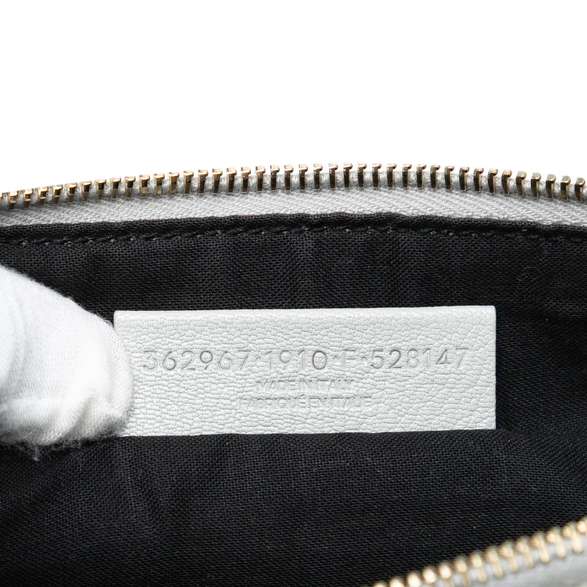 Balenciaga Calfskin Motocross Classic Zip Around Flat Clutch