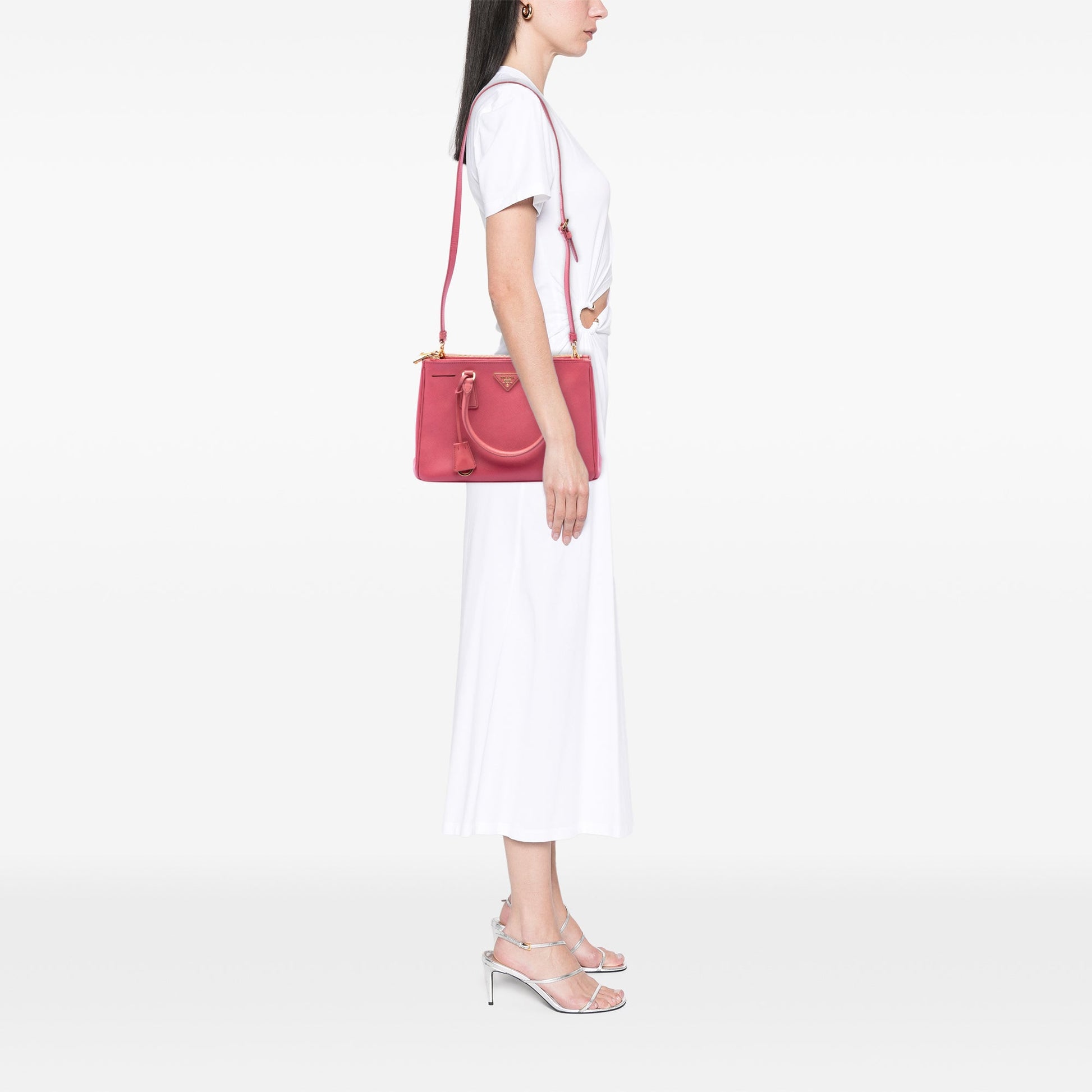 Prada Medium Saffiano Lux Galleria Double Zip Tote