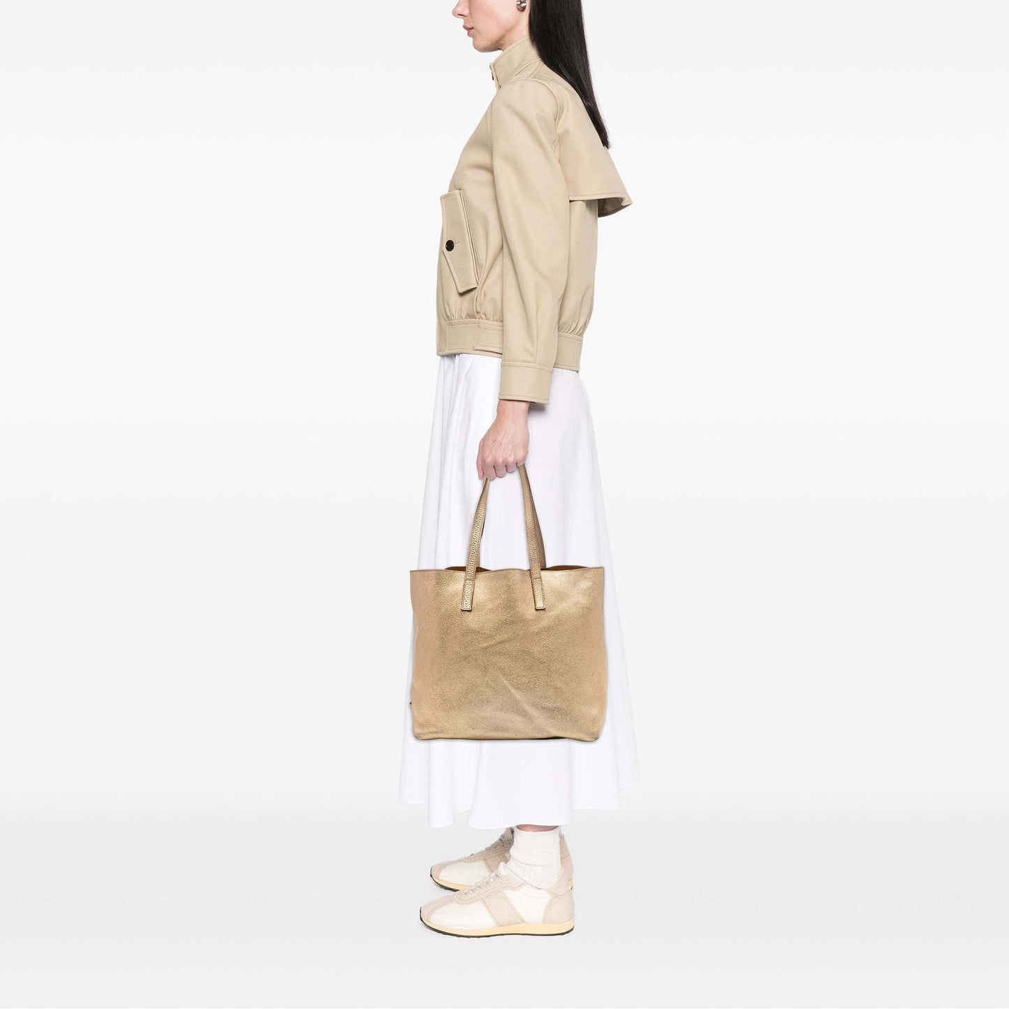 Prada Metallic Vitello Daino Tote