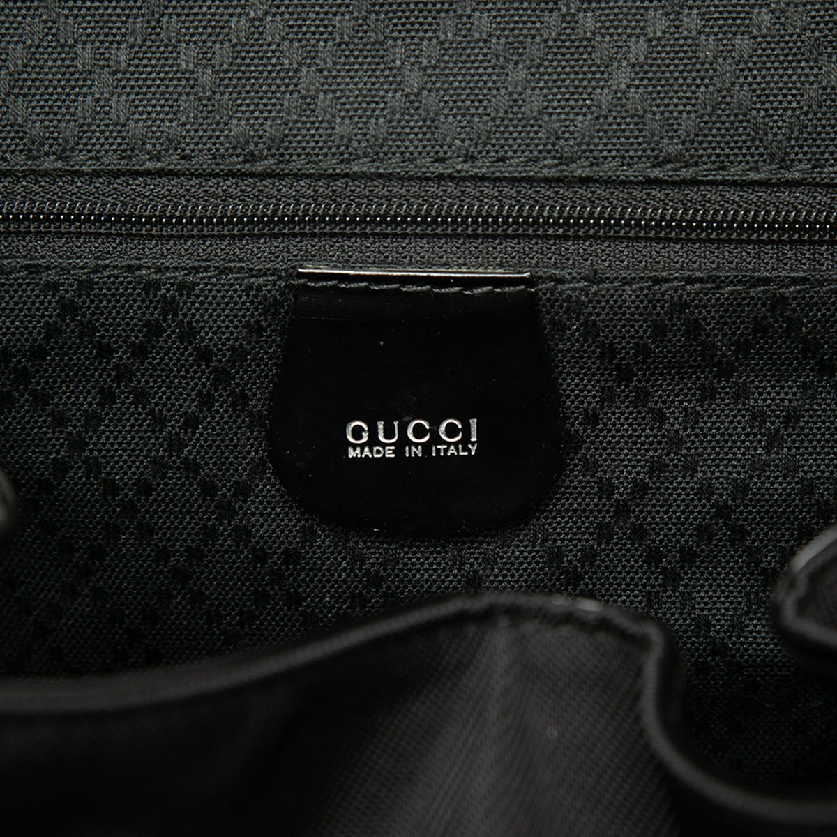 Gucci Large Nylon Bamboo Drawstring Backpack — Black