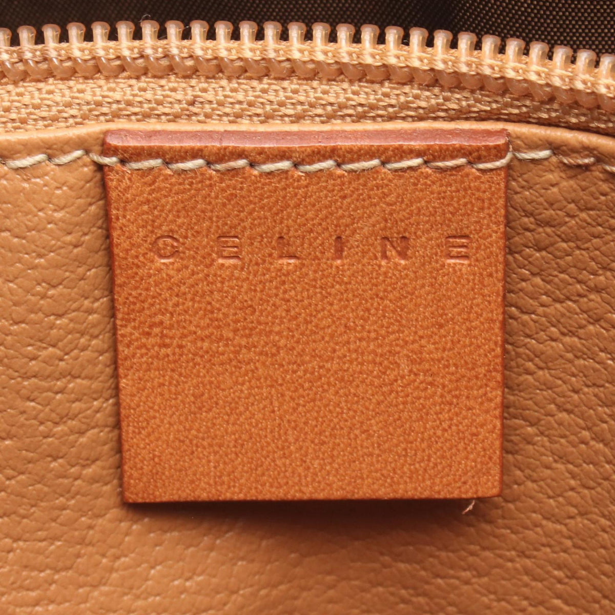 Celine Macadam Coated Canvas Tote — Brown
