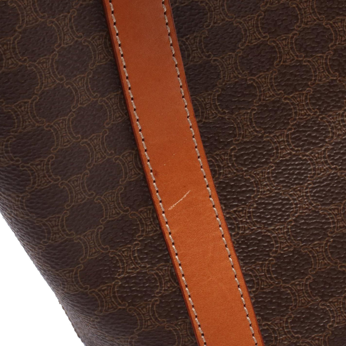 Celine Macadam Coated Canvas Tote — Brown