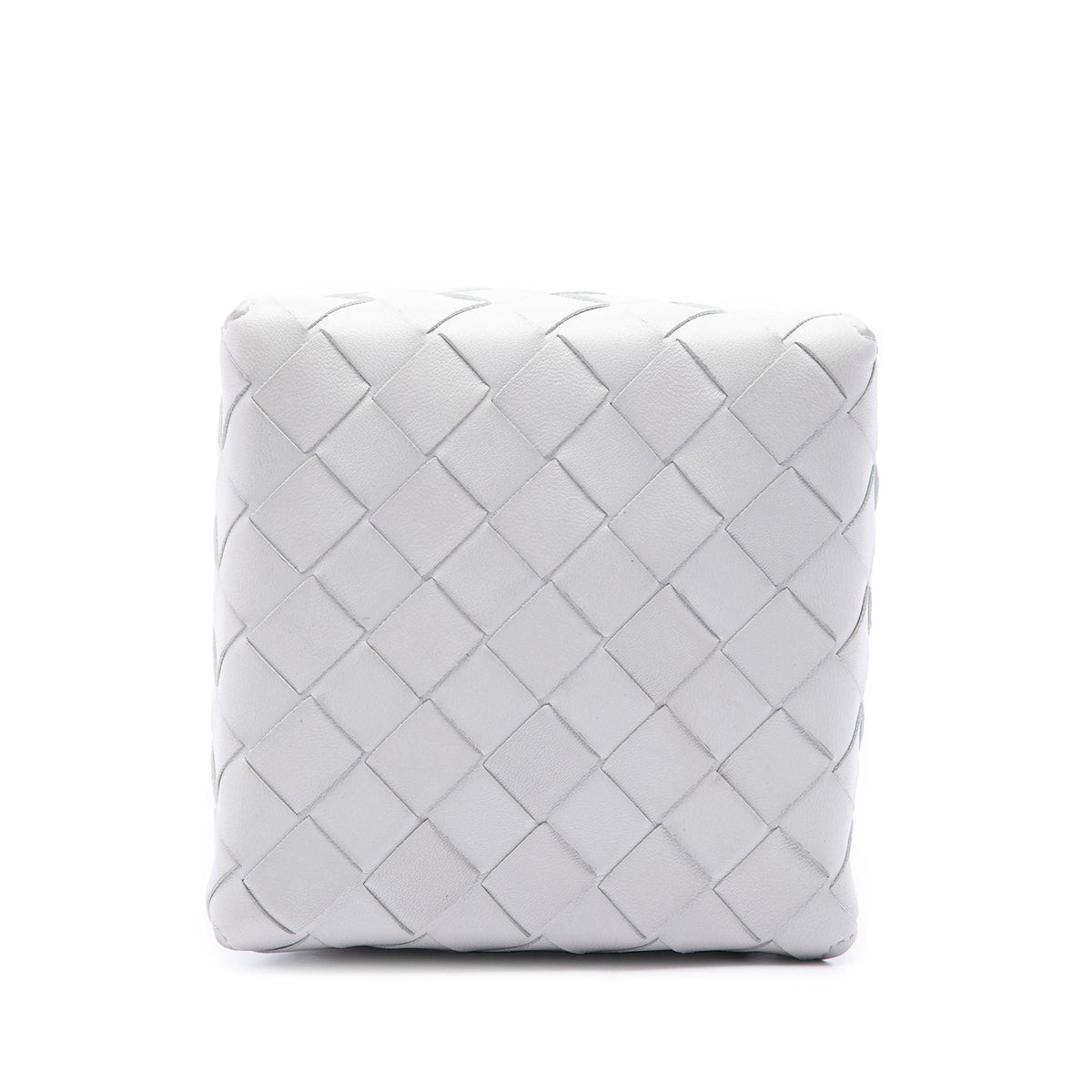 Bottega Veneta Nappa Intrecciato Mini Knot Bucket Bag — White
