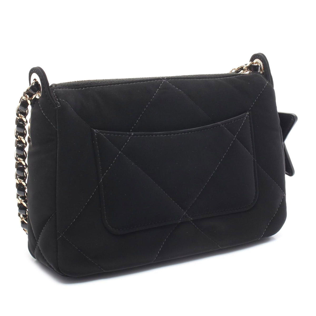 Chanel Coco Neige Velvet Effect Nylon Clutch with Chain