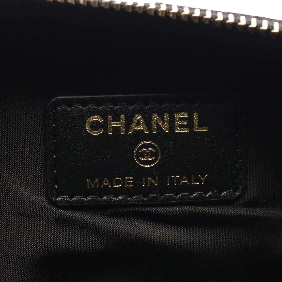 Chanel Coco Neige Velvet Effect Nylon Clutch with Chain