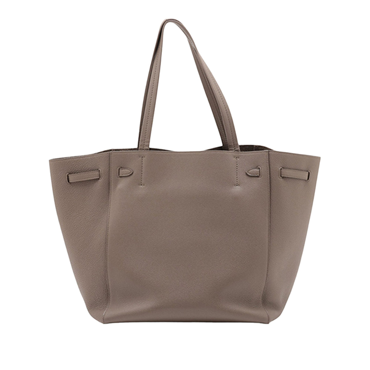 Celine Small Leather Phantom Cabas Tote — Gray
