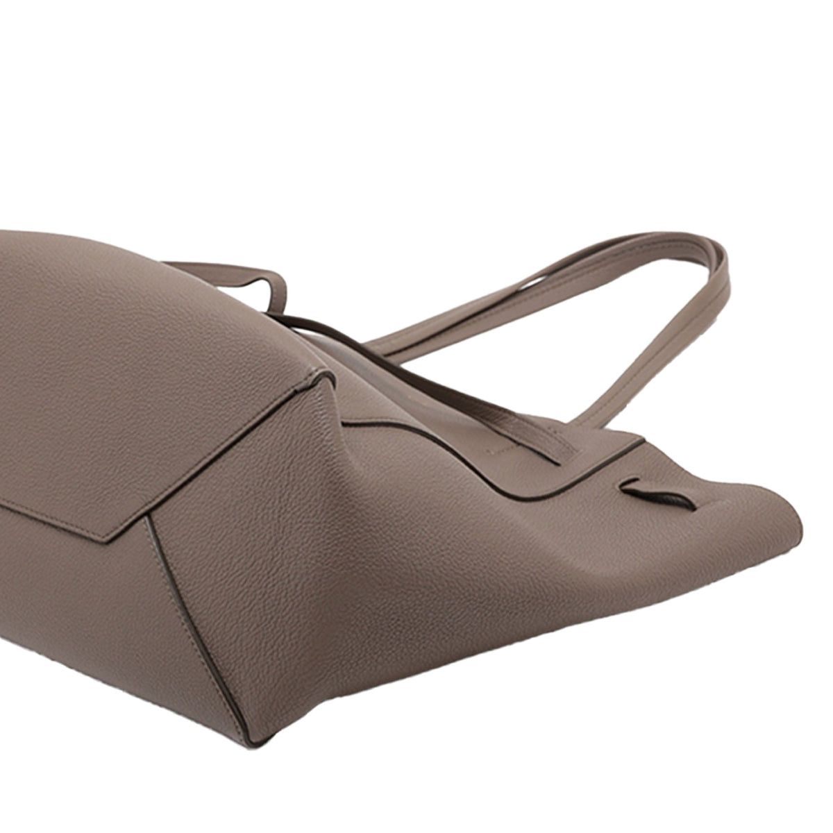 Celine Small Leather Phantom Cabas Tote — Gray