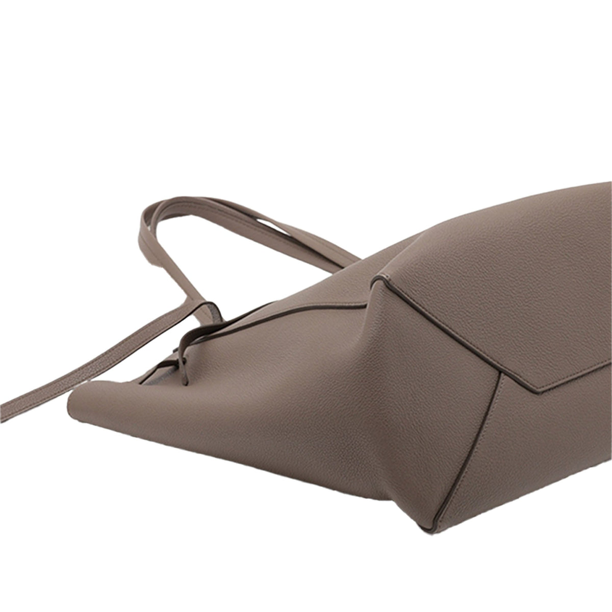 Celine Small Leather Phantom Cabas Tote — Gray