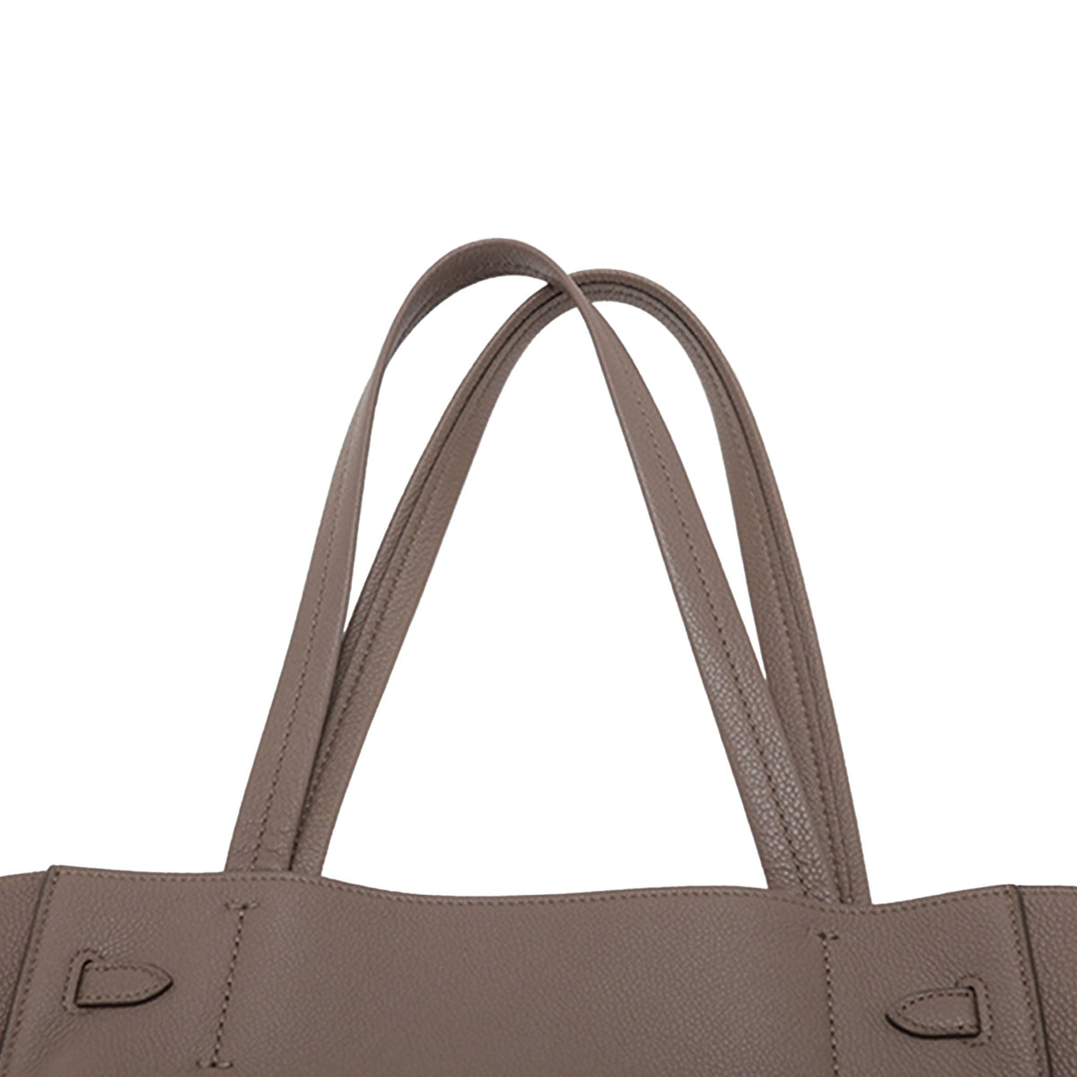 Celine Small Leather Phantom Cabas Tote — Gray