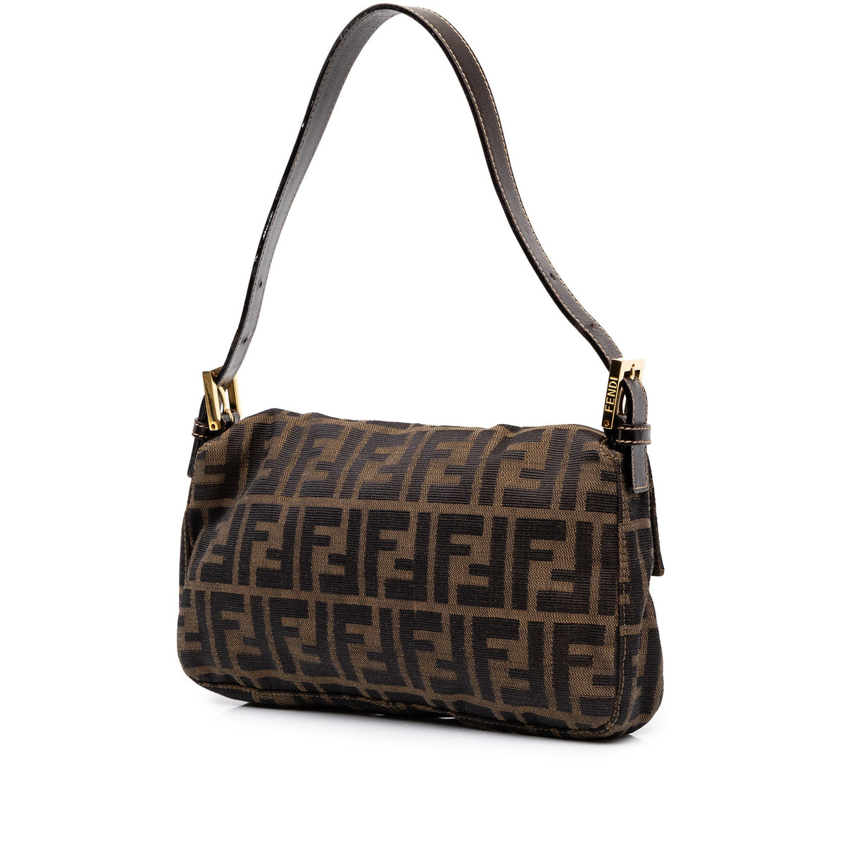 Fendi Zucca Canvas Baguette — Brown