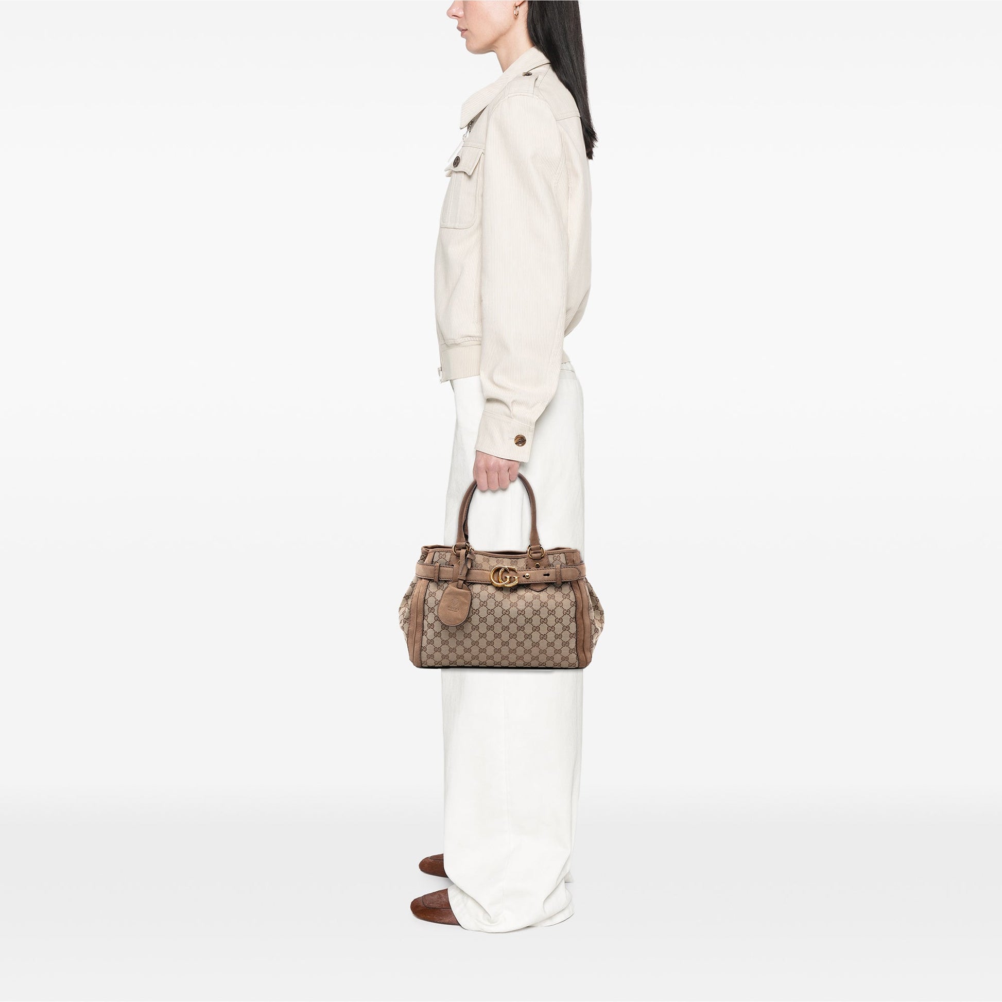 GG Canvas Running Tote