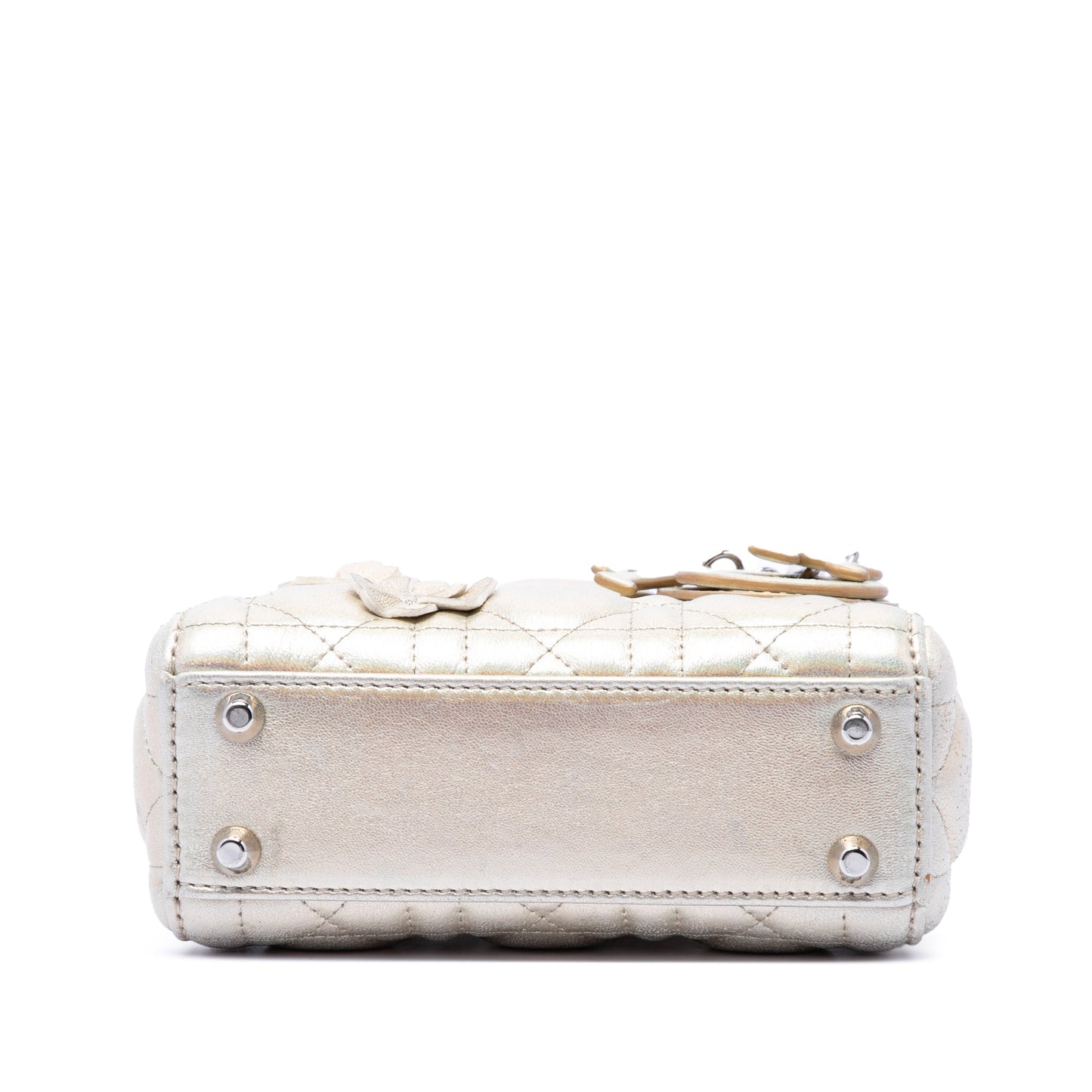 Dior Micro Metallic Crinkled Calfskin Lucky Dior Cannage Lady Dior