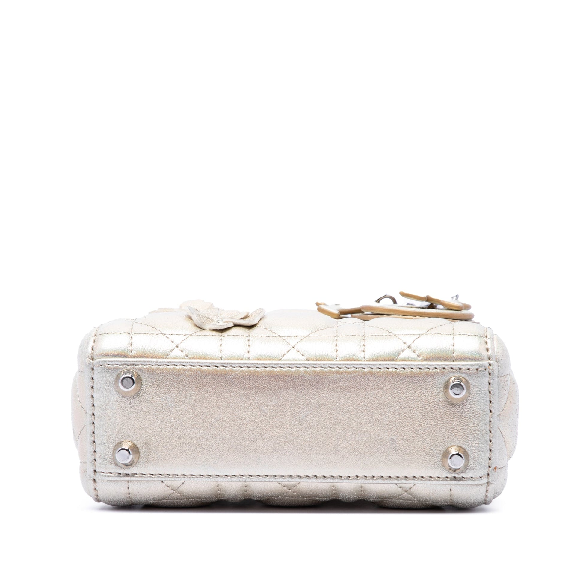 Dior Micro Metallic Crinkled Calfskin Lucky Dior Cannage Lady Dior