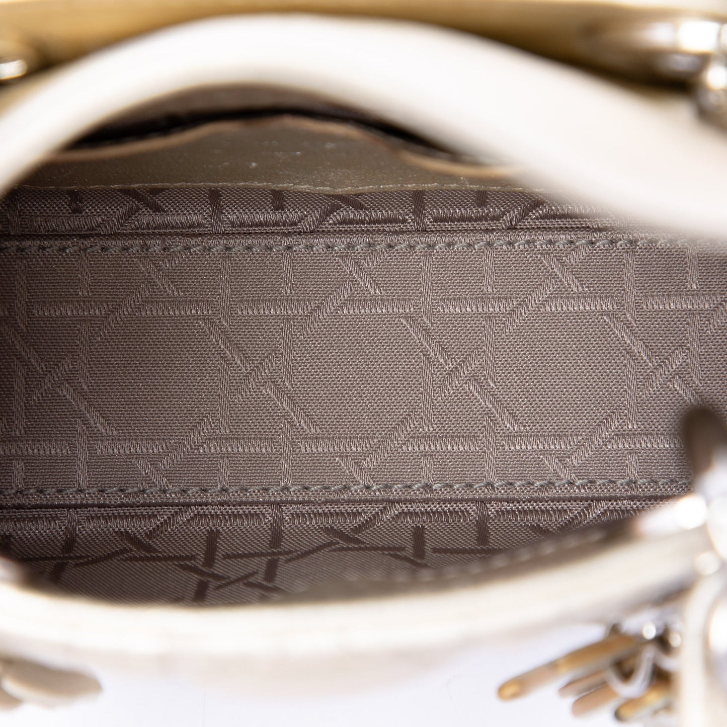 Dior Micro Metallic Crinkled Calfskin Lucky Dior Cannage Lady Dior