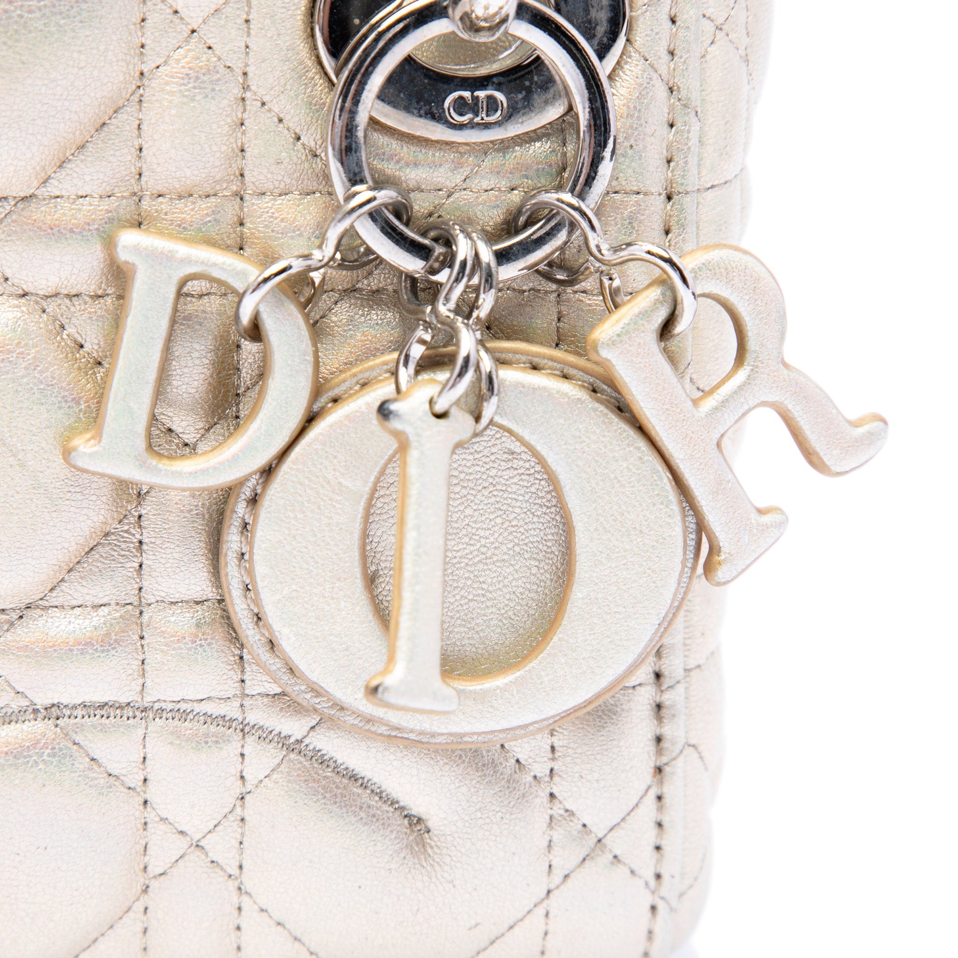 Dior Micro Metallic Crinkled Calfskin Lucky Dior Cannage Lady Dior