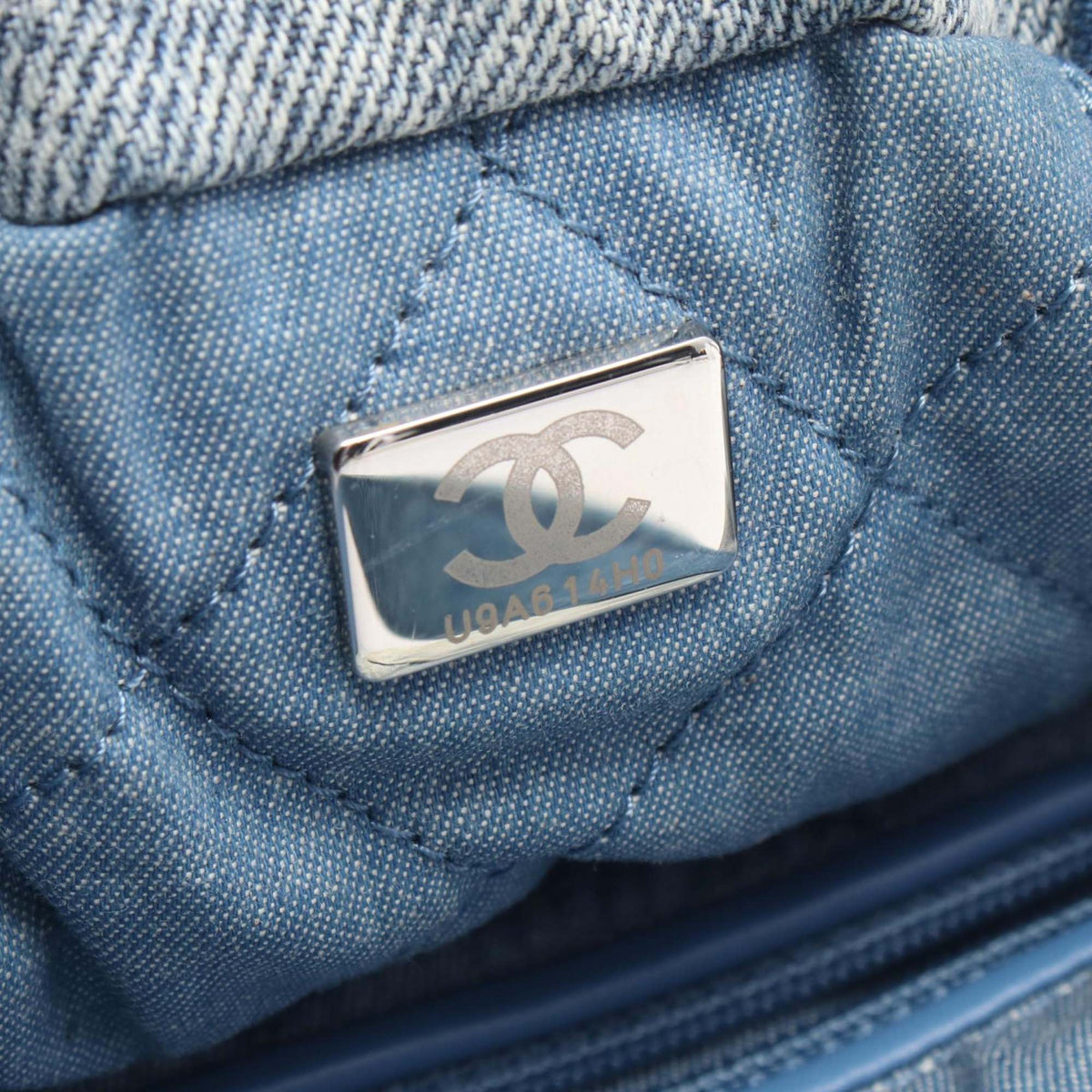 Chanel Small Quilted Denim Chanel 22 Backpack