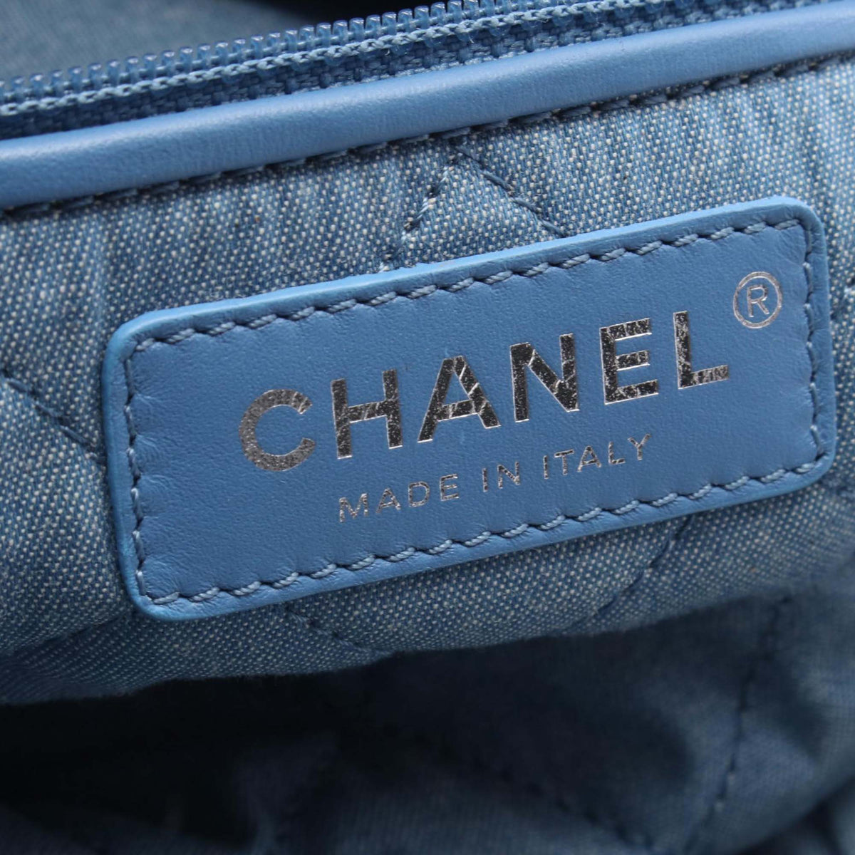 Chanel Small Quilted Denim Chanel 22 Backpack