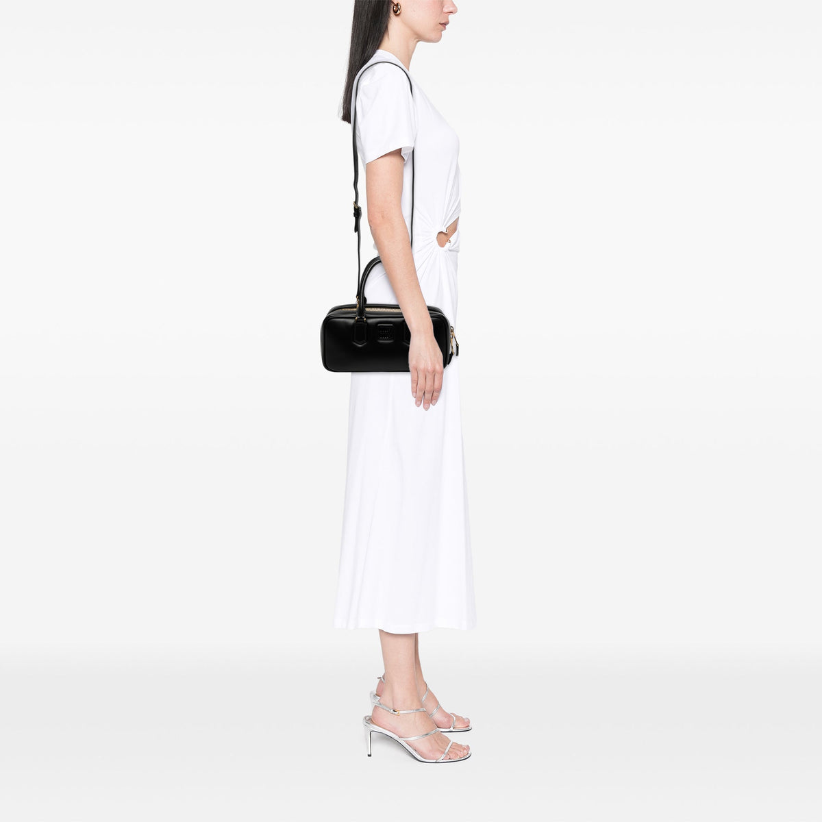Miu Miu Leather Arcadie Satchel — Black