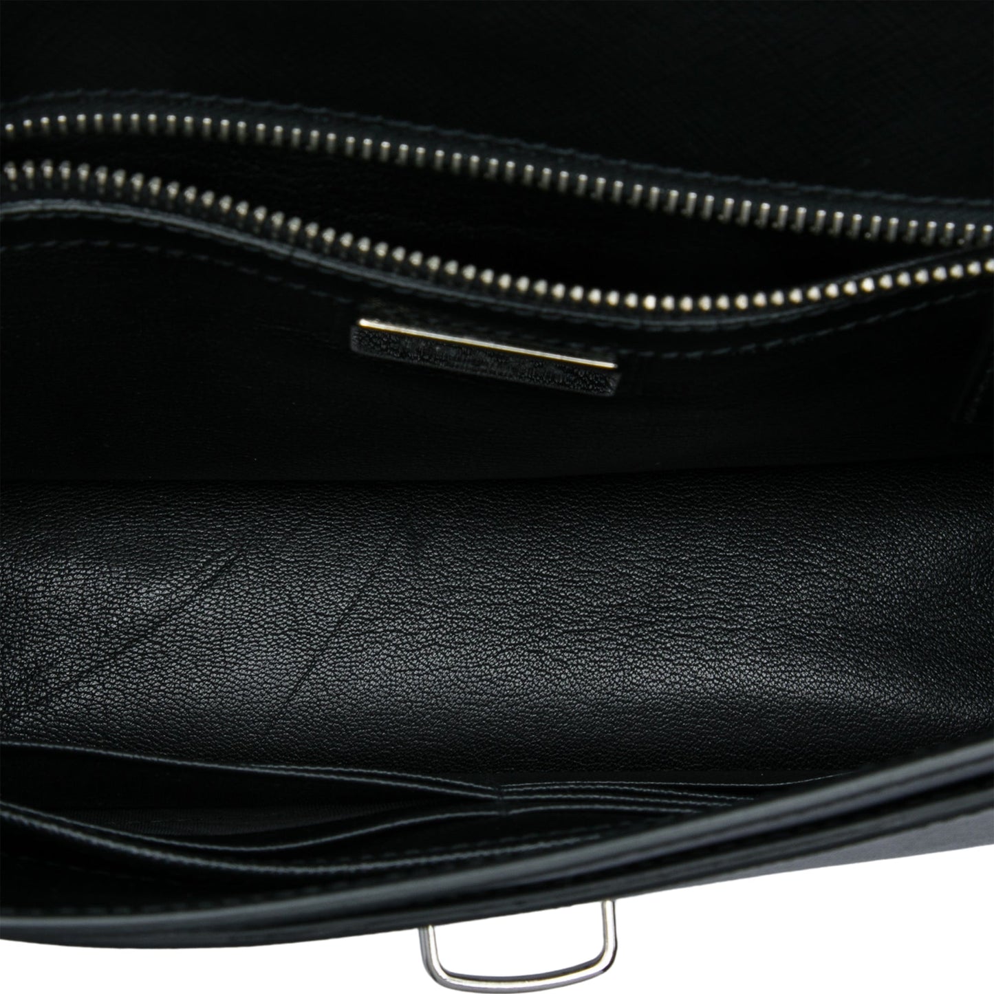 Prada Studded Saffiano Push Lock Wristlet Clutch