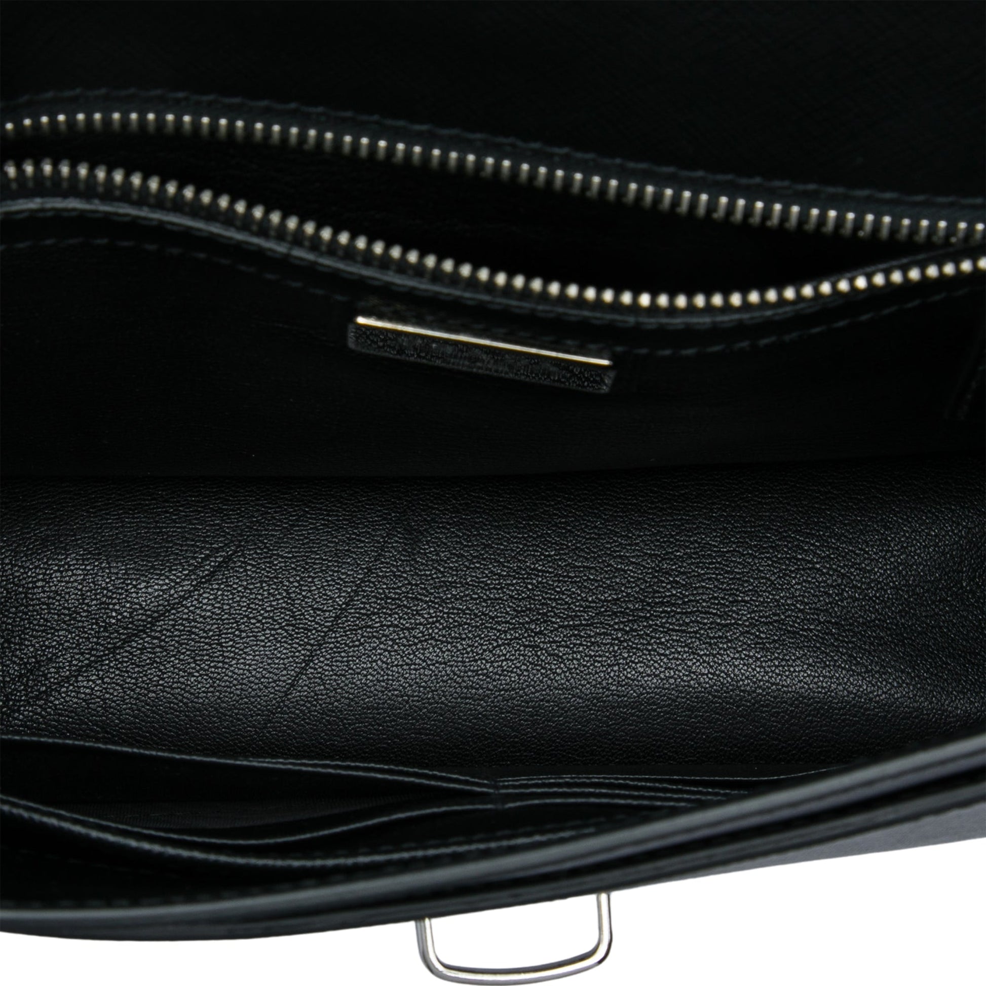 Prada Studded Saffiano Push Lock Wristlet Clutch