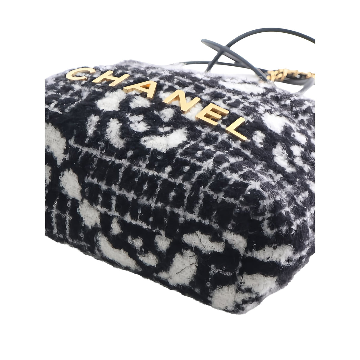 Chanel Mini Cashmere Camellia 22 Handbag — Black