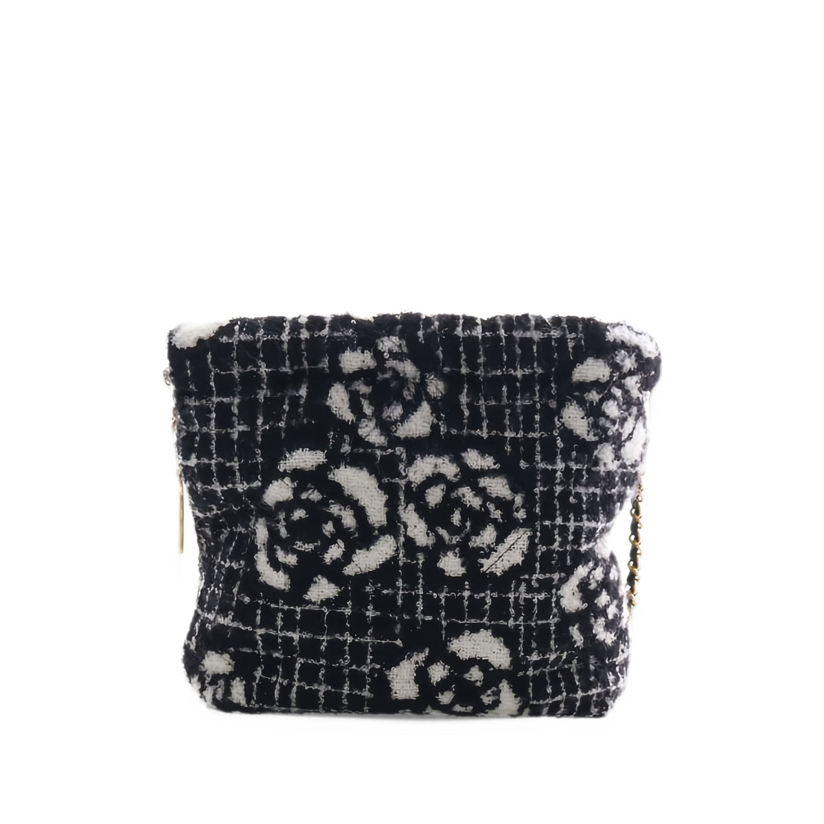 Chanel Mini Cashmere Camellia 22 Handbag — Black