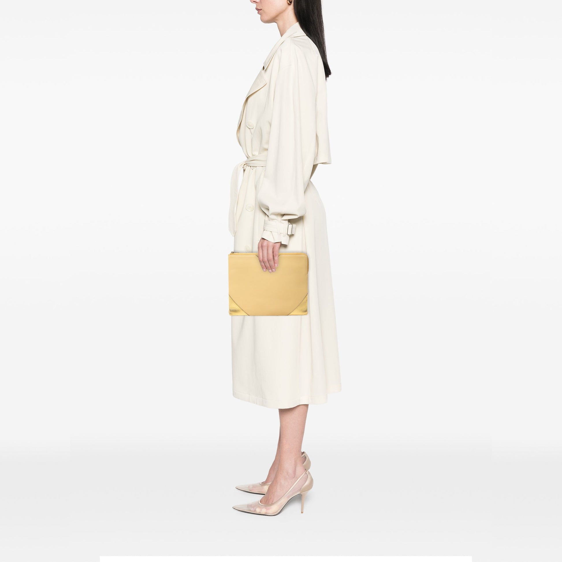 Celine Bicolor Lambskin Coeur Clutch