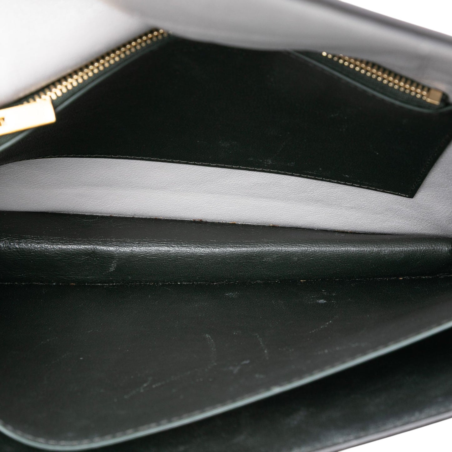 Celine Tricolor Leather and Suede Pocket Envelope Wallet on Chain