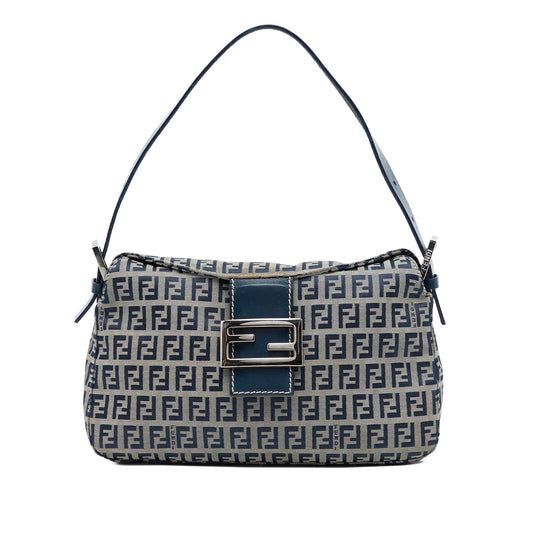 Fendi Zucchino Double Flap Slhoulder Bag