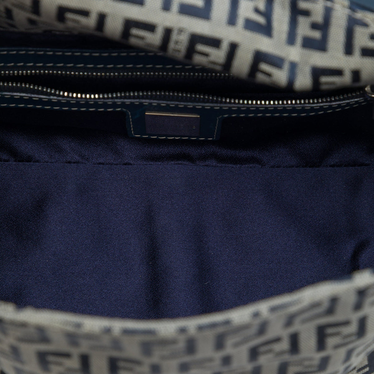 Fendi Zucchino Double Flap Slhoulder Bag