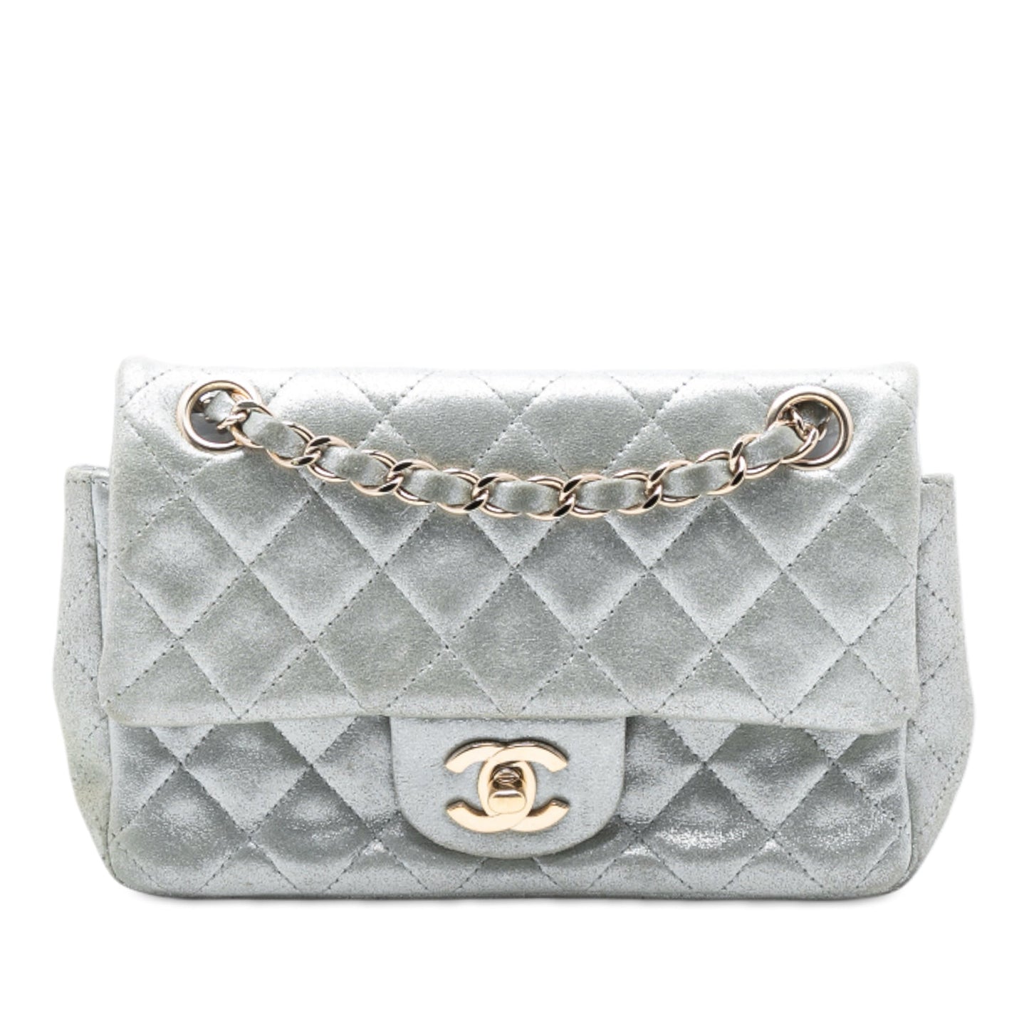Chanel Mini Rectangular Classic Iridescent Lambskin Single Flap