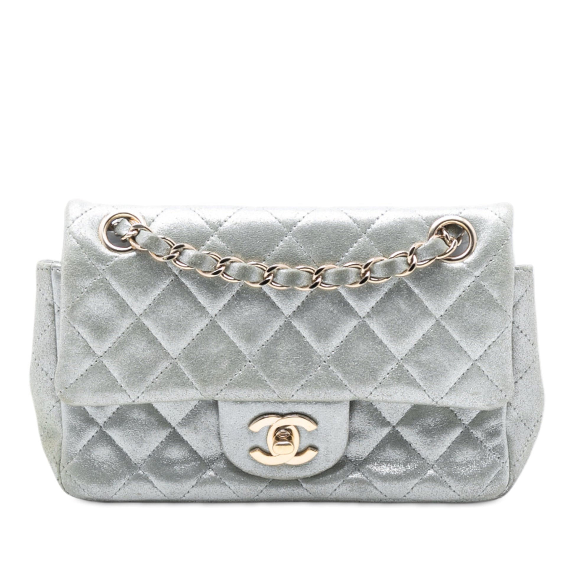 Chanel Mini Rectangular Classic Iridescent Lambskin Single Flap