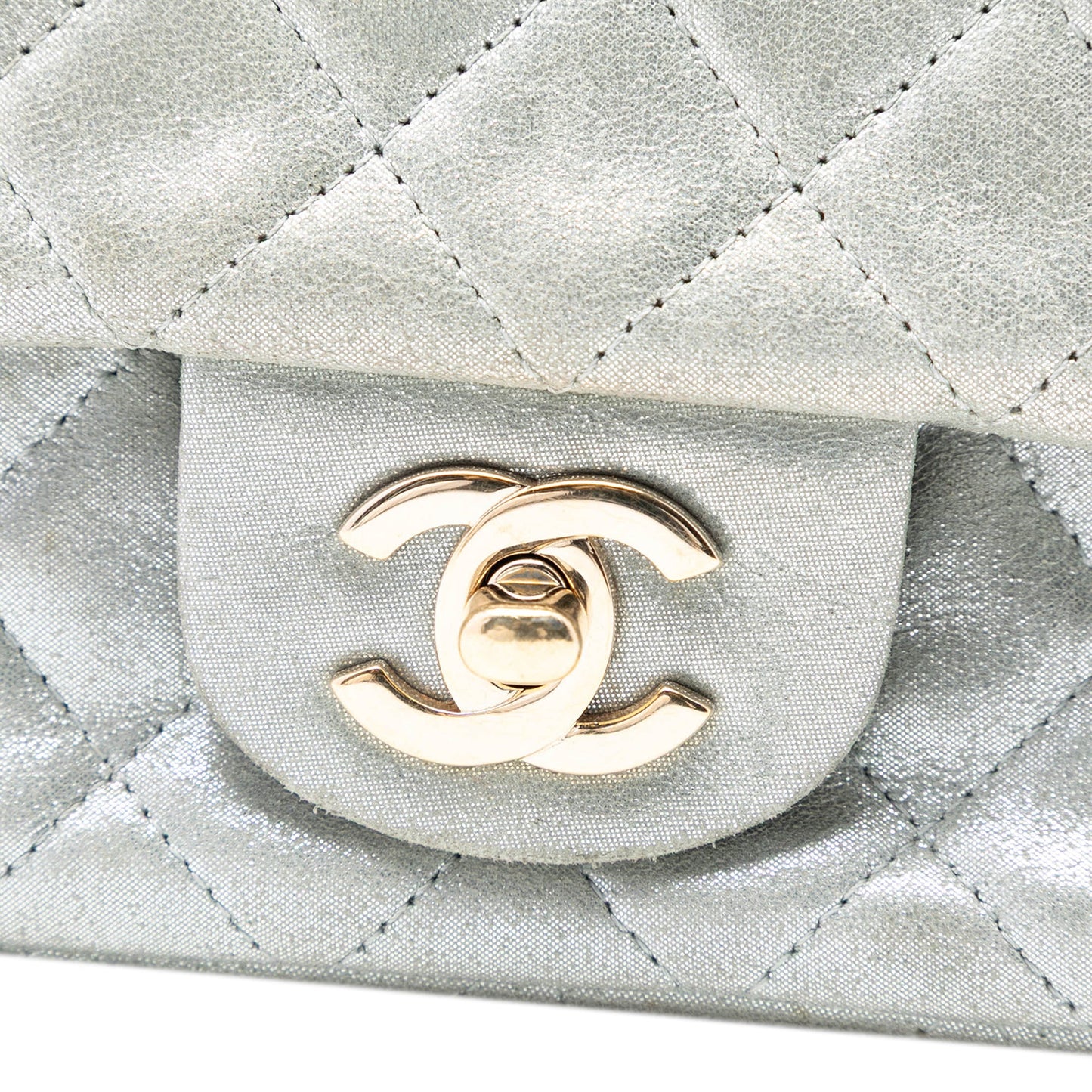 Chanel Mini Rectangular Classic Iridescent Lambskin Single Flap