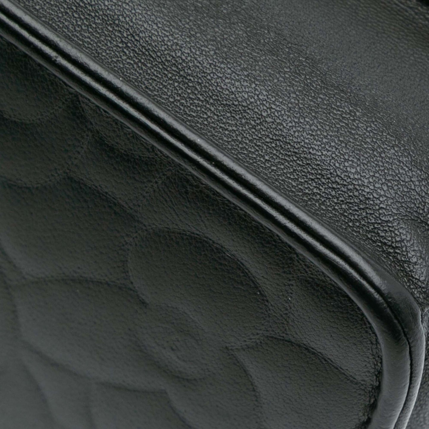 Chanel CC Embossed Lambskin Camellia Wallet On Chain