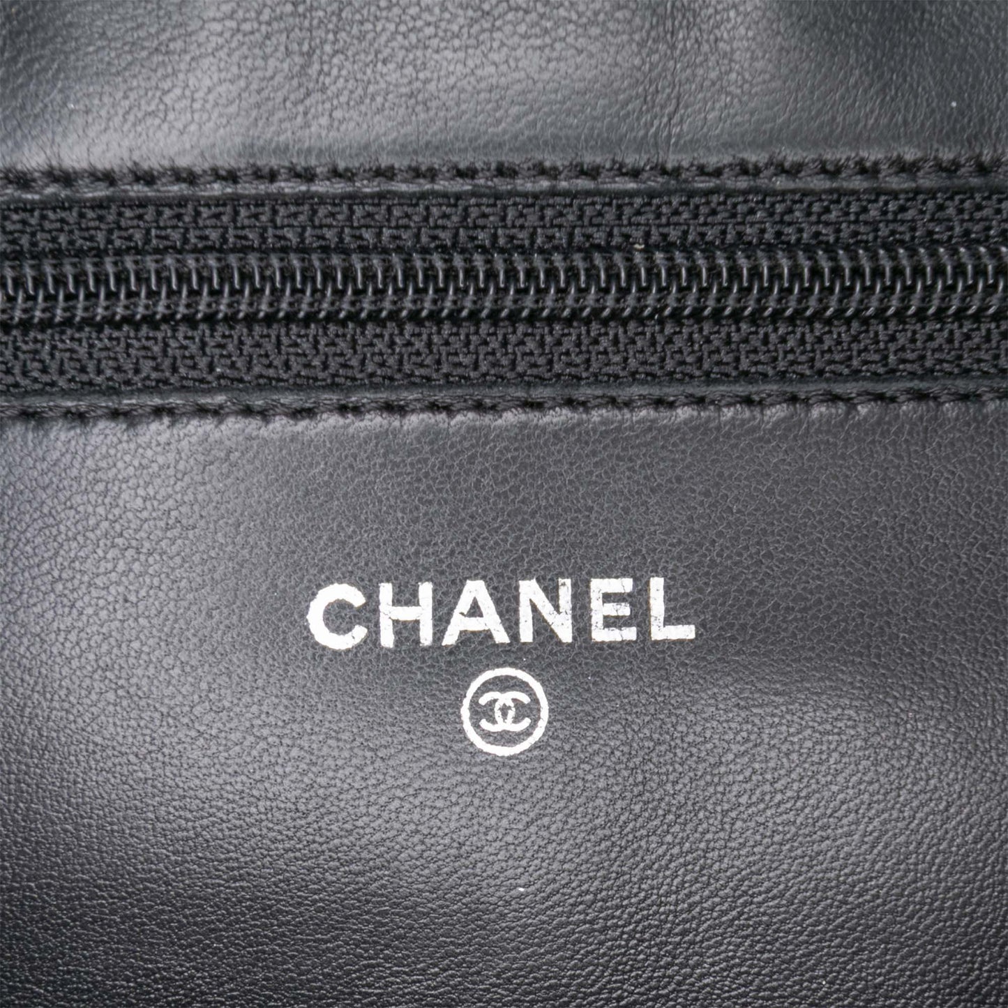 Chanel CC Embossed Lambskin Camellia Wallet On Chain