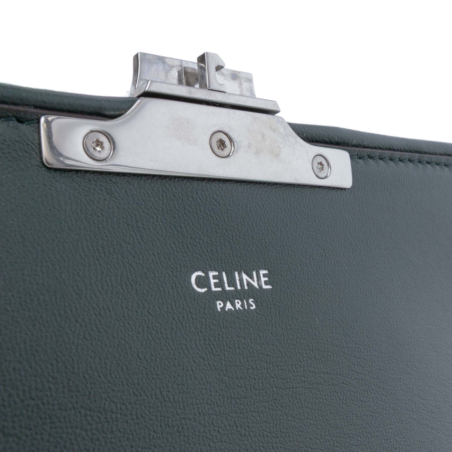 Celine Shearling Triomphe Chain Shoulder Bag