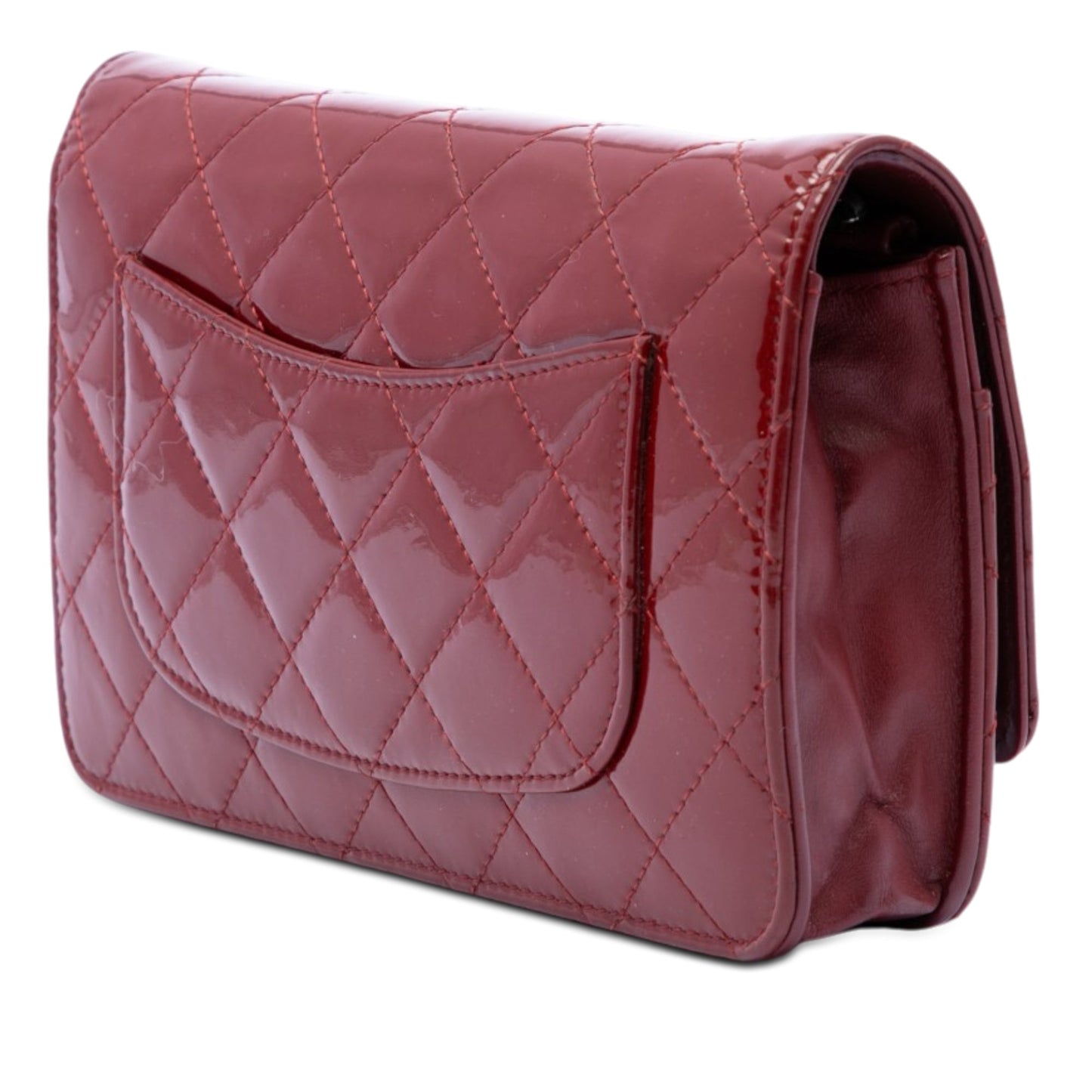 Chanel CC Quilted Patent Wallet on Chain