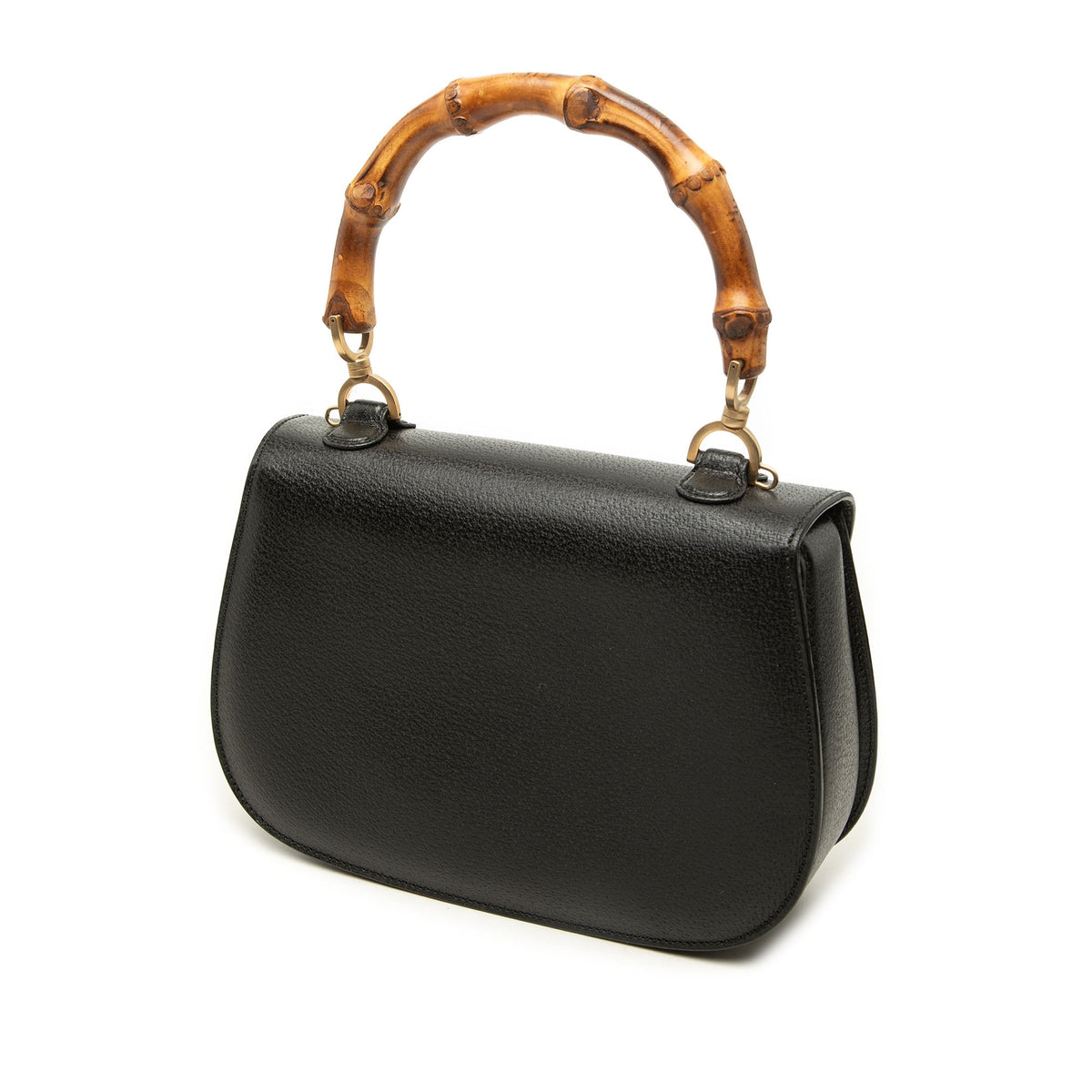 Gucci Grained Calfskin Bamboo Night — Black