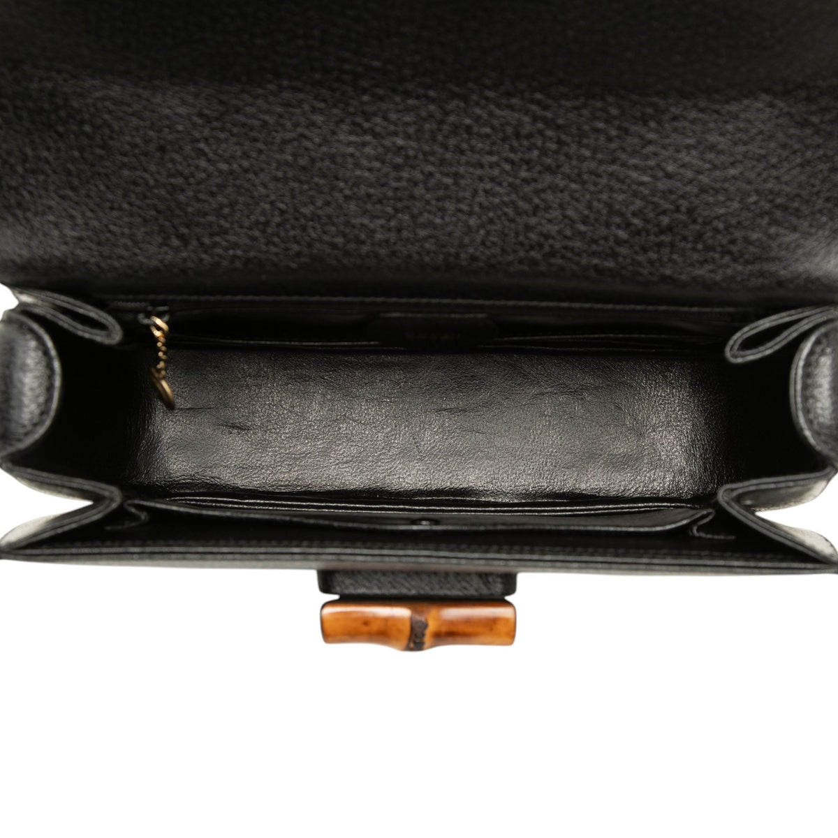 Gucci Grained Calfskin Bamboo Night — Black