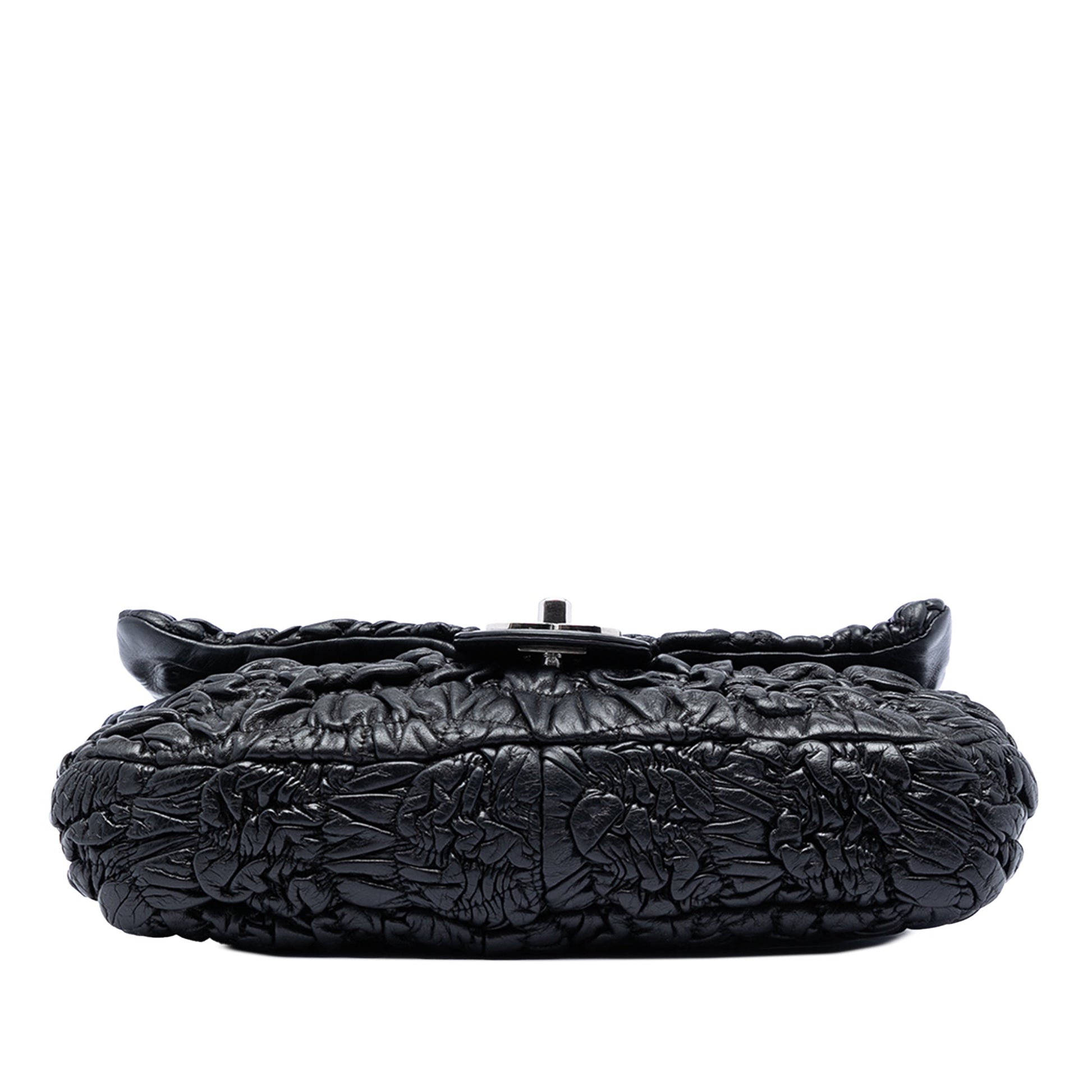 Chanel Medium Ruched Lambskin Astrakhan Flap