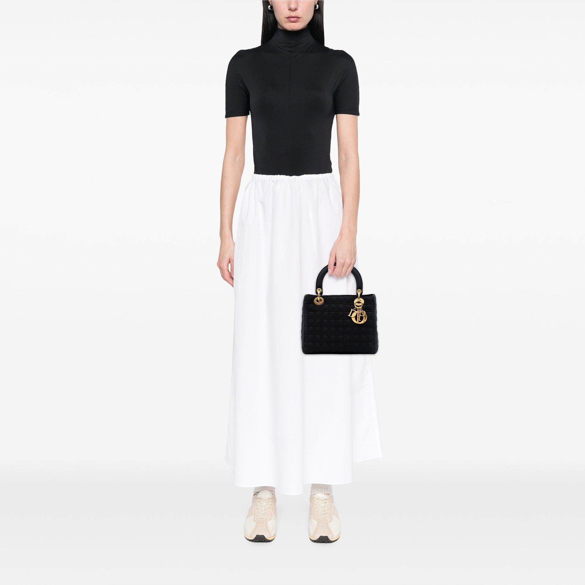 Dior Medium Nylon Microcannage Lady Dior