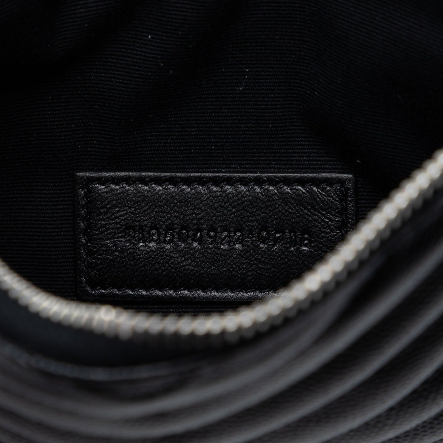 Saint Laurent Grain De Poudre Chevron Monogram Bill Pouch
