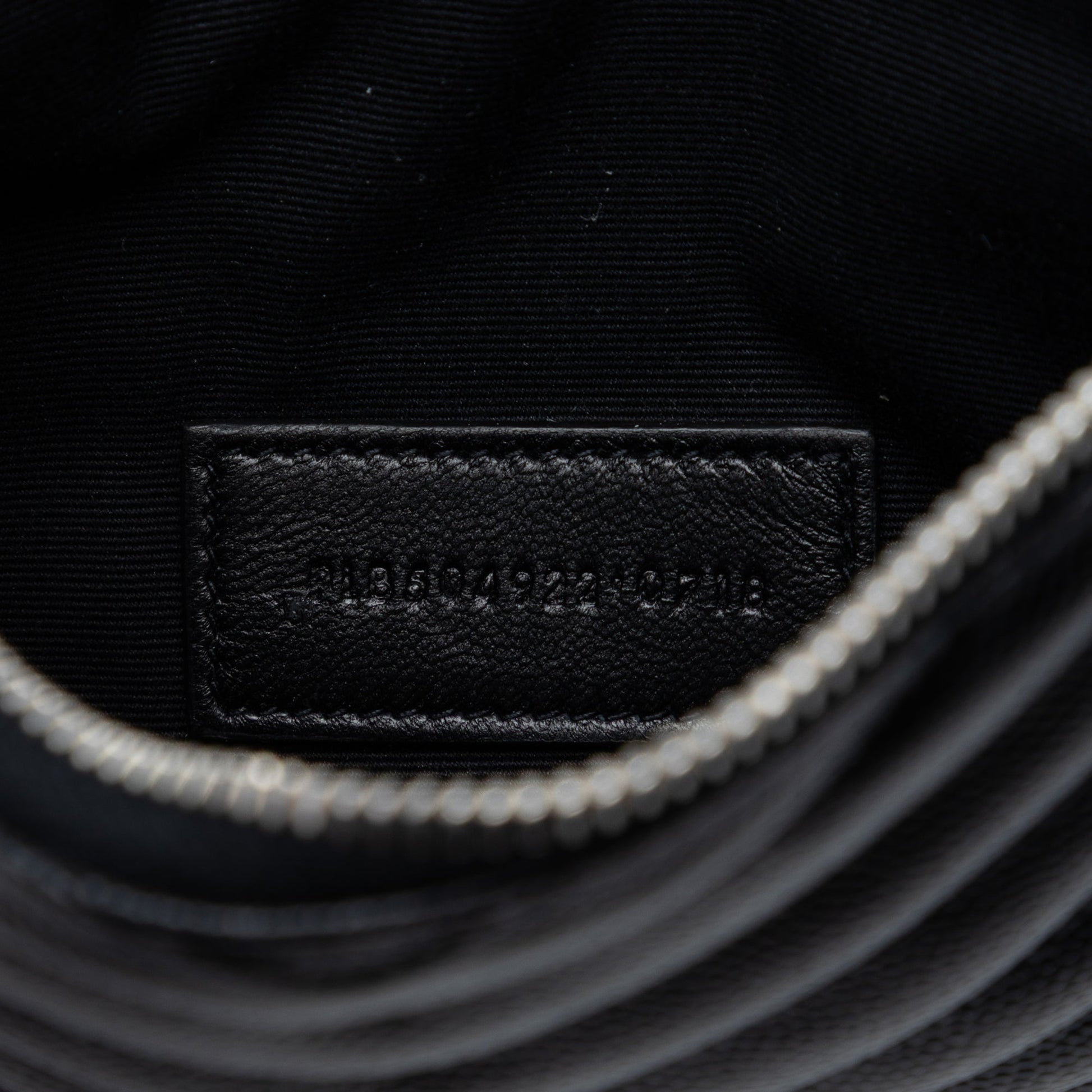 Saint Laurent Grain De Poudre Chevron Monogram Bill Pouch