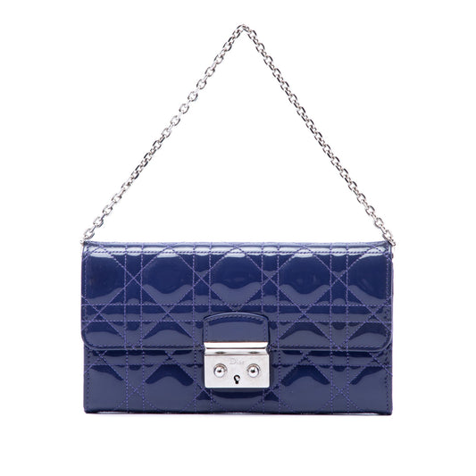 Dior Patent Cannage Miss Dior Wallet on Chain