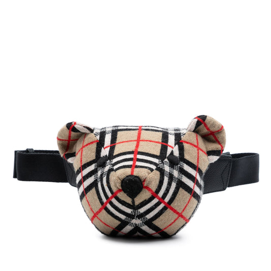 Burberry Thomas Bear House Check Wool Bear Belt Bag