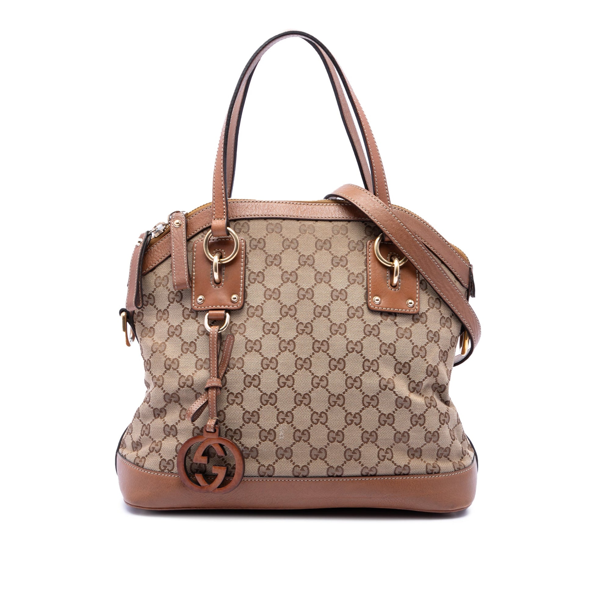 Gucci Medium GG Canvas Charm Dome Satchel