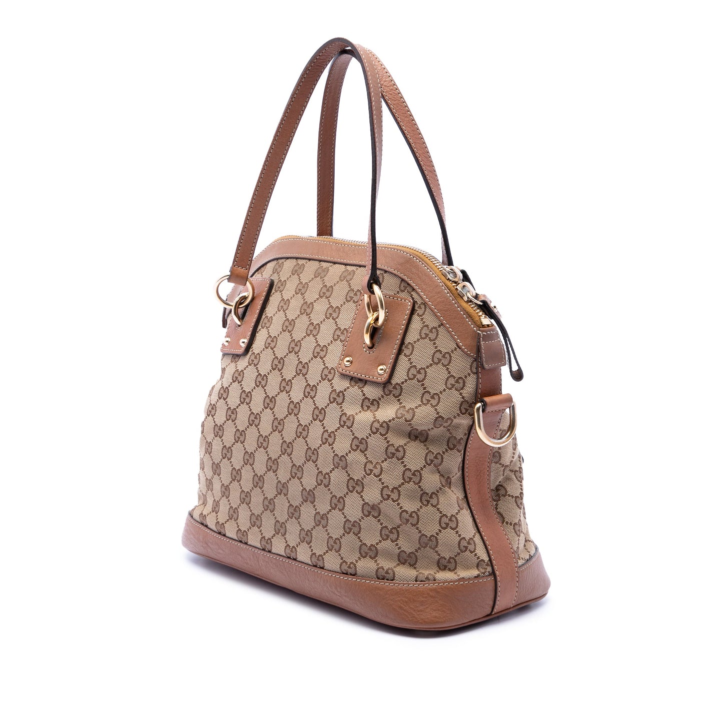 Gucci Medium GG Canvas Charm Dome Satchel