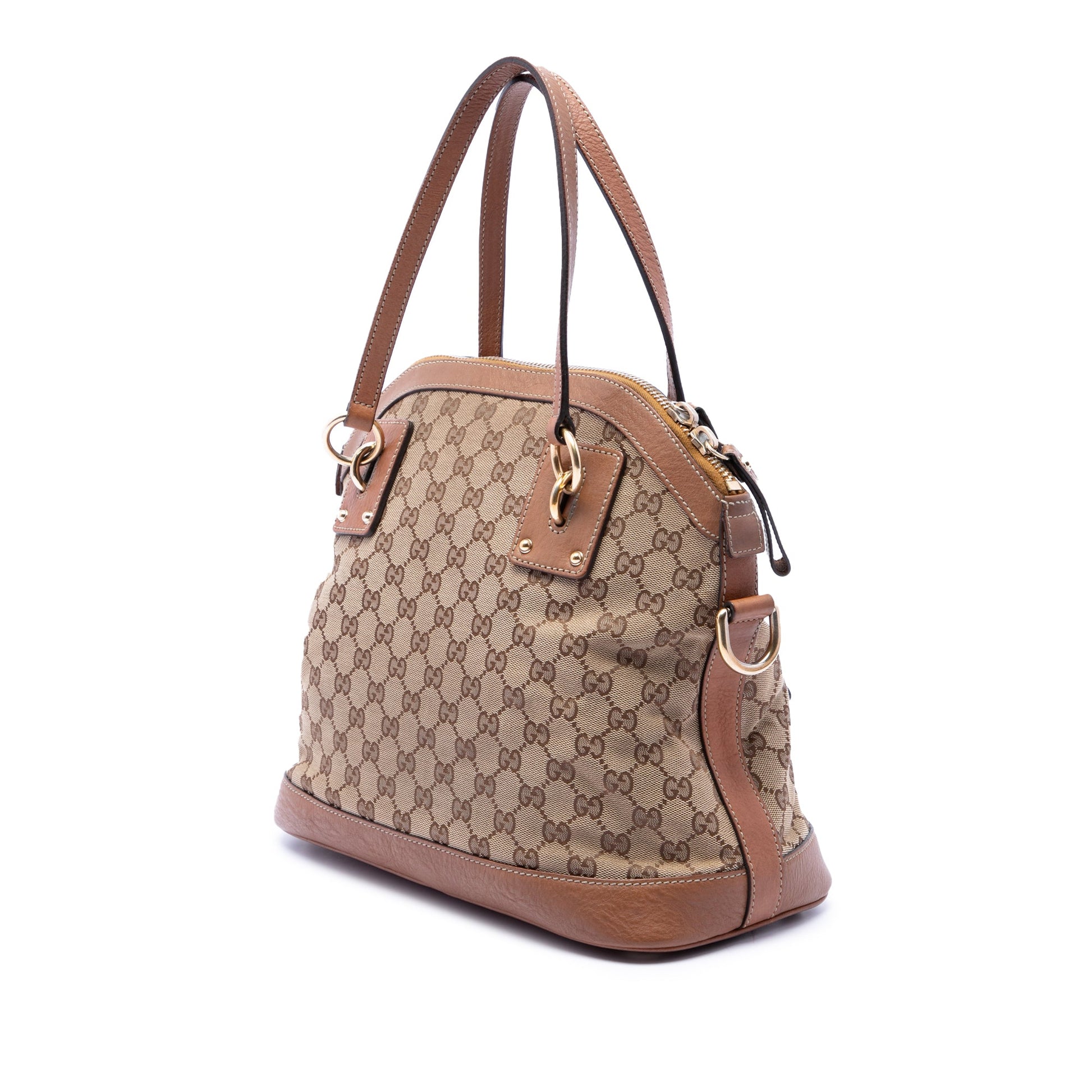 Gucci Medium GG Canvas Charm Dome Satchel