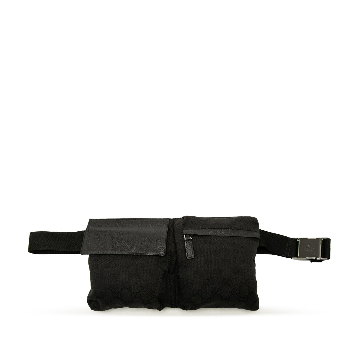 Gucci GG Canvas Double Pocket Belt Bag