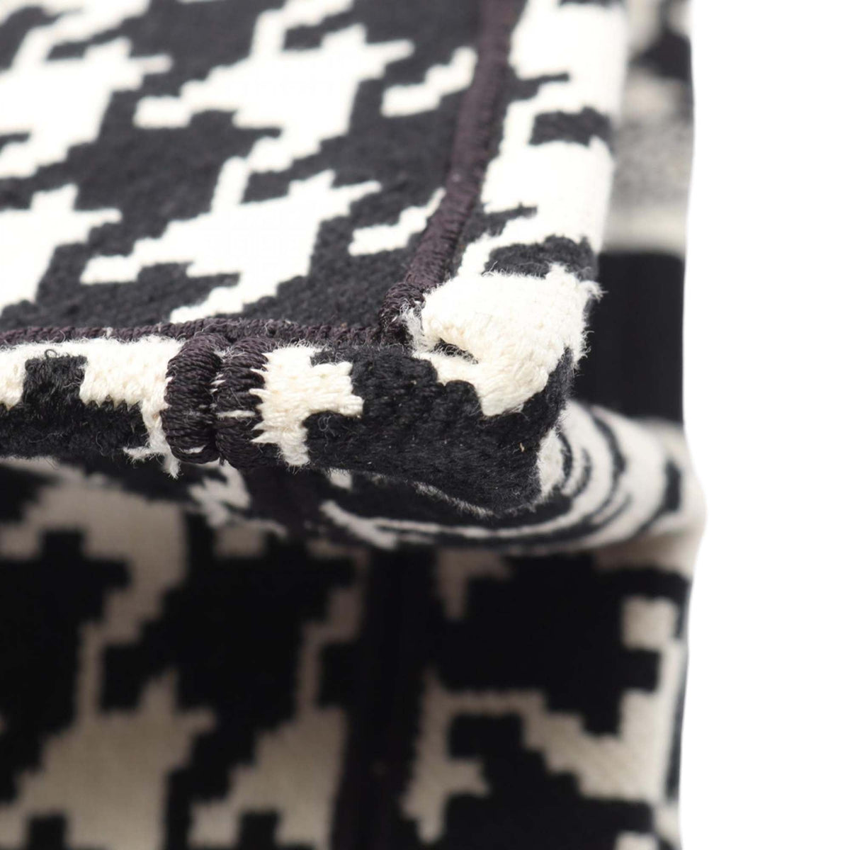 Dior Medium Canvas Houndstooth Embroidered Book Tote